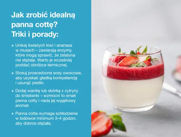 Idealna panna cotta w pucharku z musem truskawkowym. Przepis na ten deser jest prosty, a efekt zachwyca.